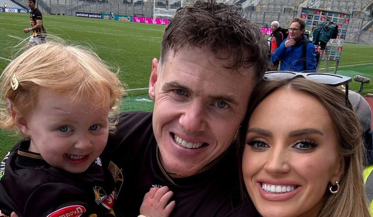 Niamh de Brún, T.J Reid and their daughter Harper