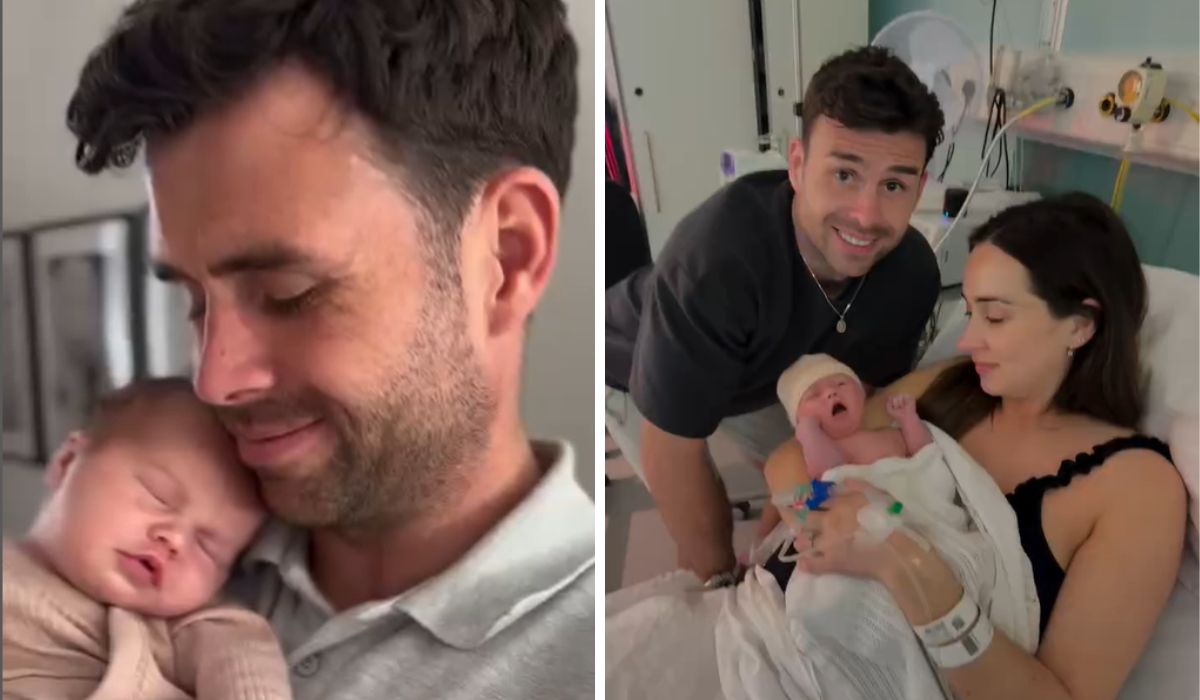 Darren McCurry And Wife Ria and their newborn Renn