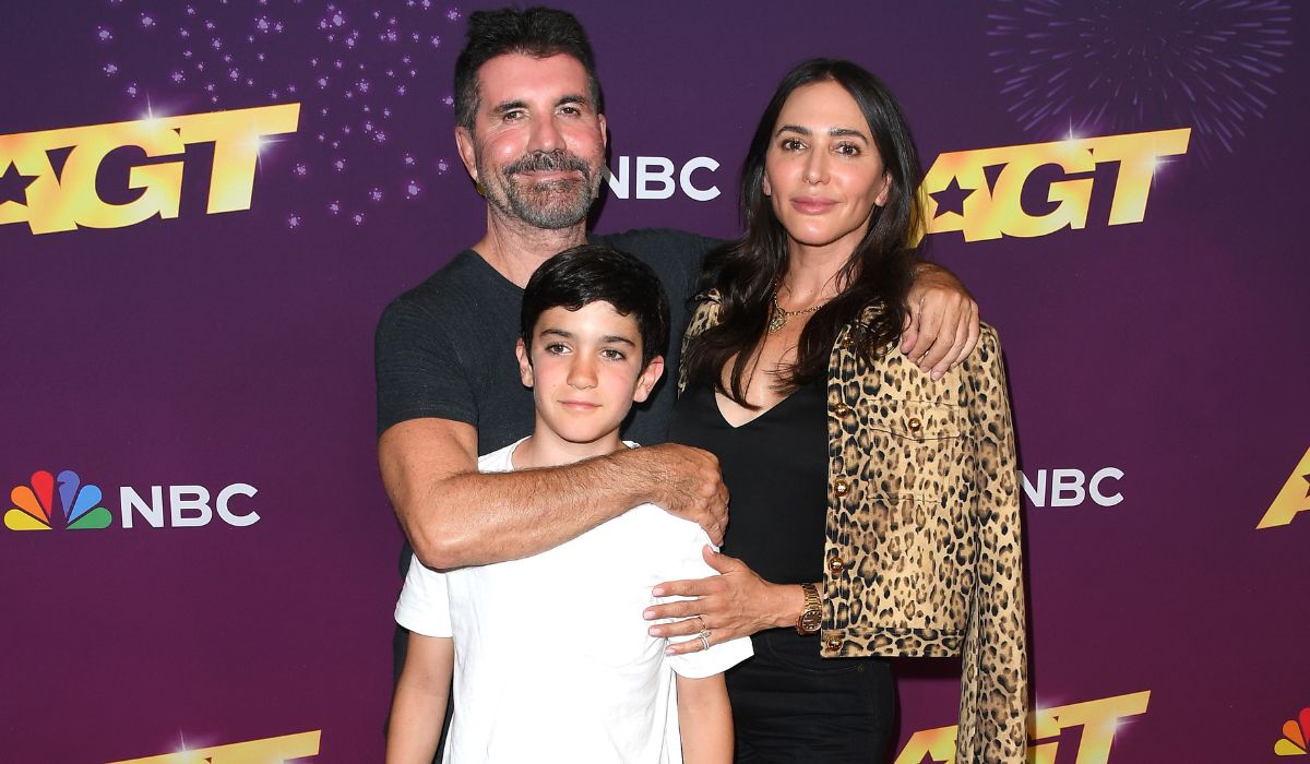 Simon Cowell his son Eric and fiance Lauren
