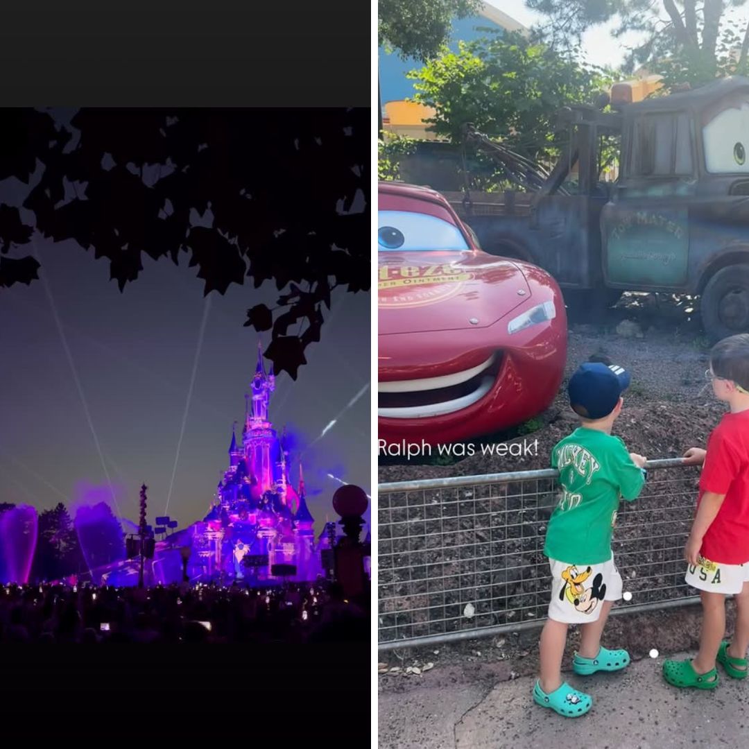 Peter and Jessica O'Mahony's sons in Disneyland