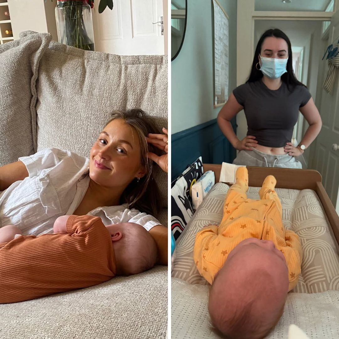 Elaine Porter with her newborn son Max