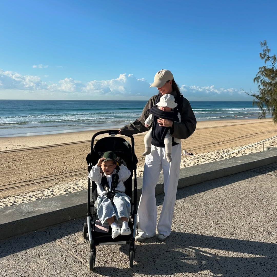 Arni Lowe with her two kids