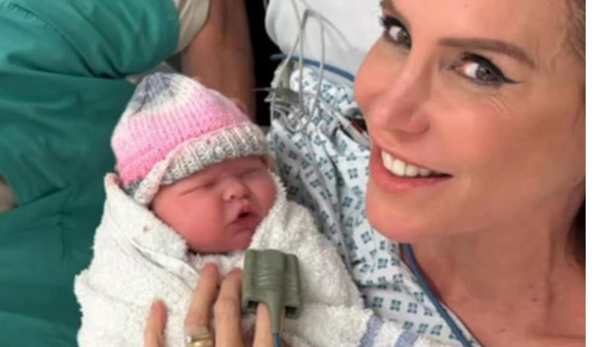 Emma Kenny and her newborn in hospital