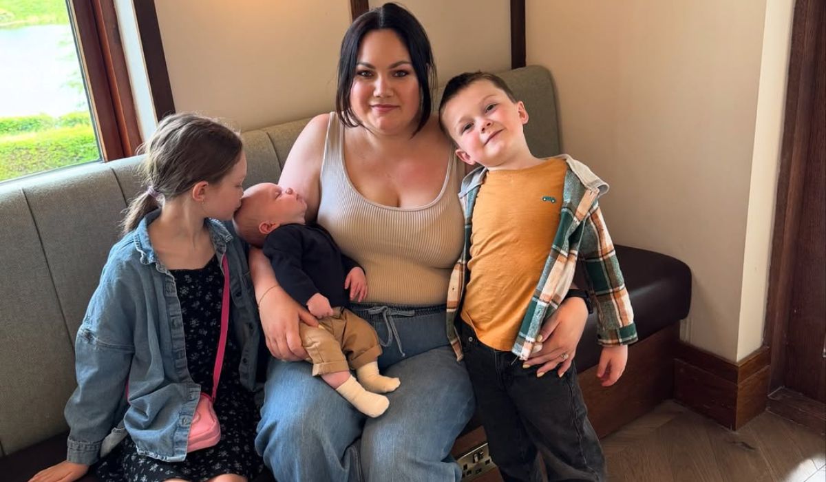 Grace Mongey and her kids