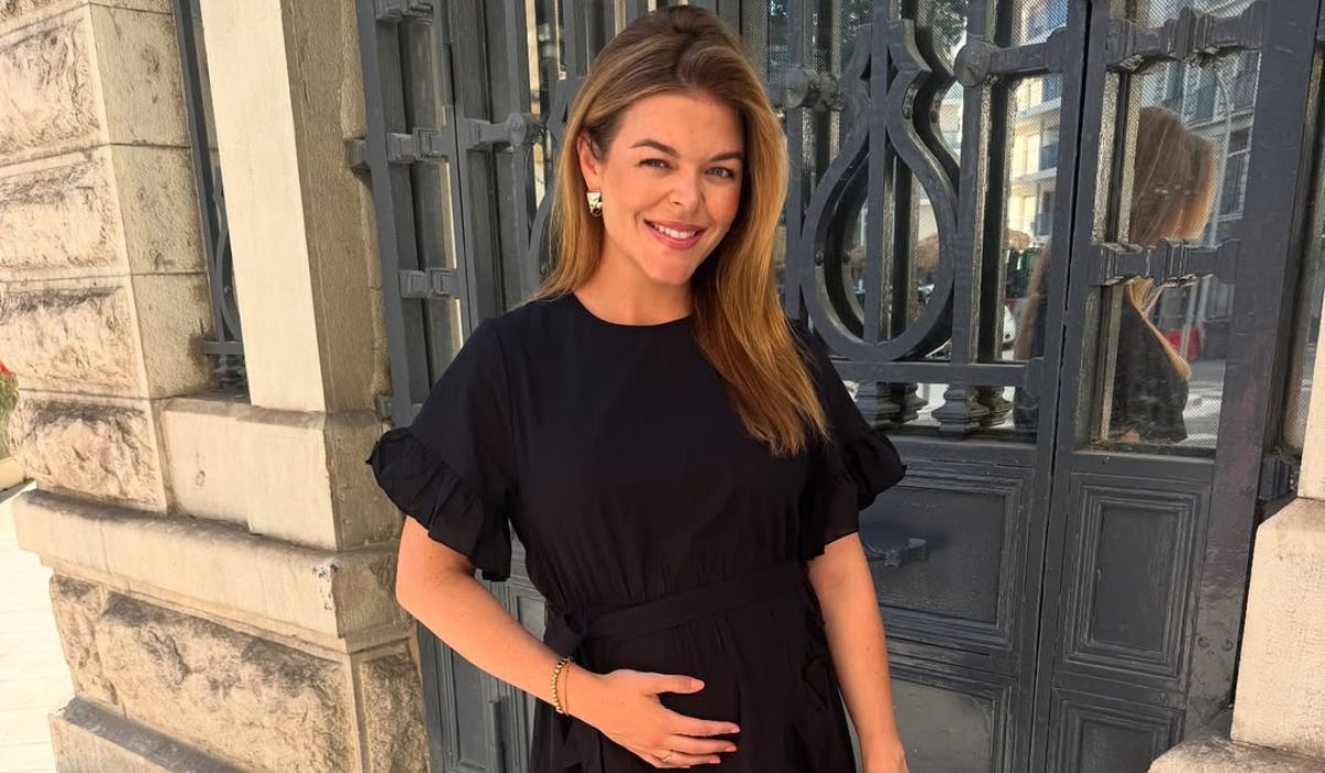 Doireann Garrihy in a black dress