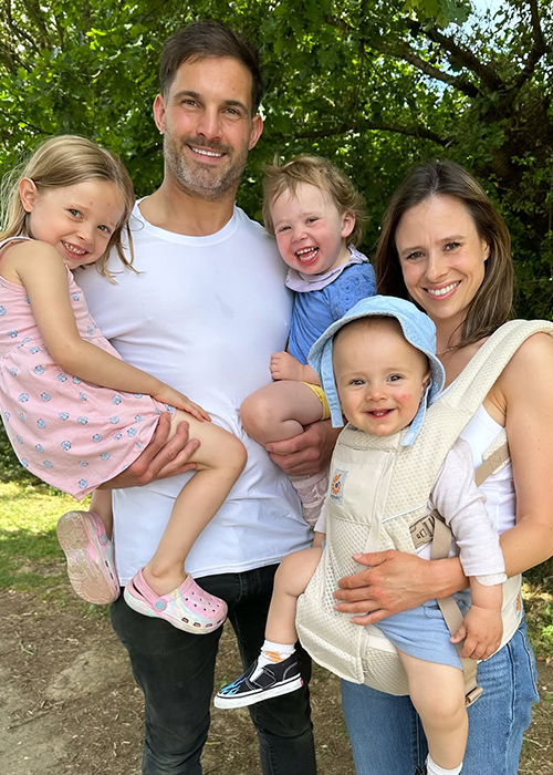 Camilla and Jamie and their three kids. Pic: Camilla Thurlow/Instagram