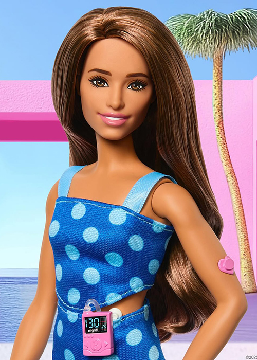 Barbie carries an insulin pump and a continuous glucose monitor to track her blood sugar levels . Pic: Barbie