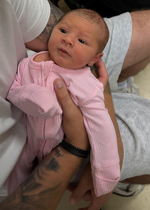 Marnie's baby girl named Kixee. Pic: Marnie Simpson/Instagram