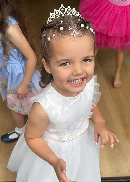 Birthday girl Gigi was allowed to wear stick-on nails for her party. Pic: Vogue Williams/Instagram