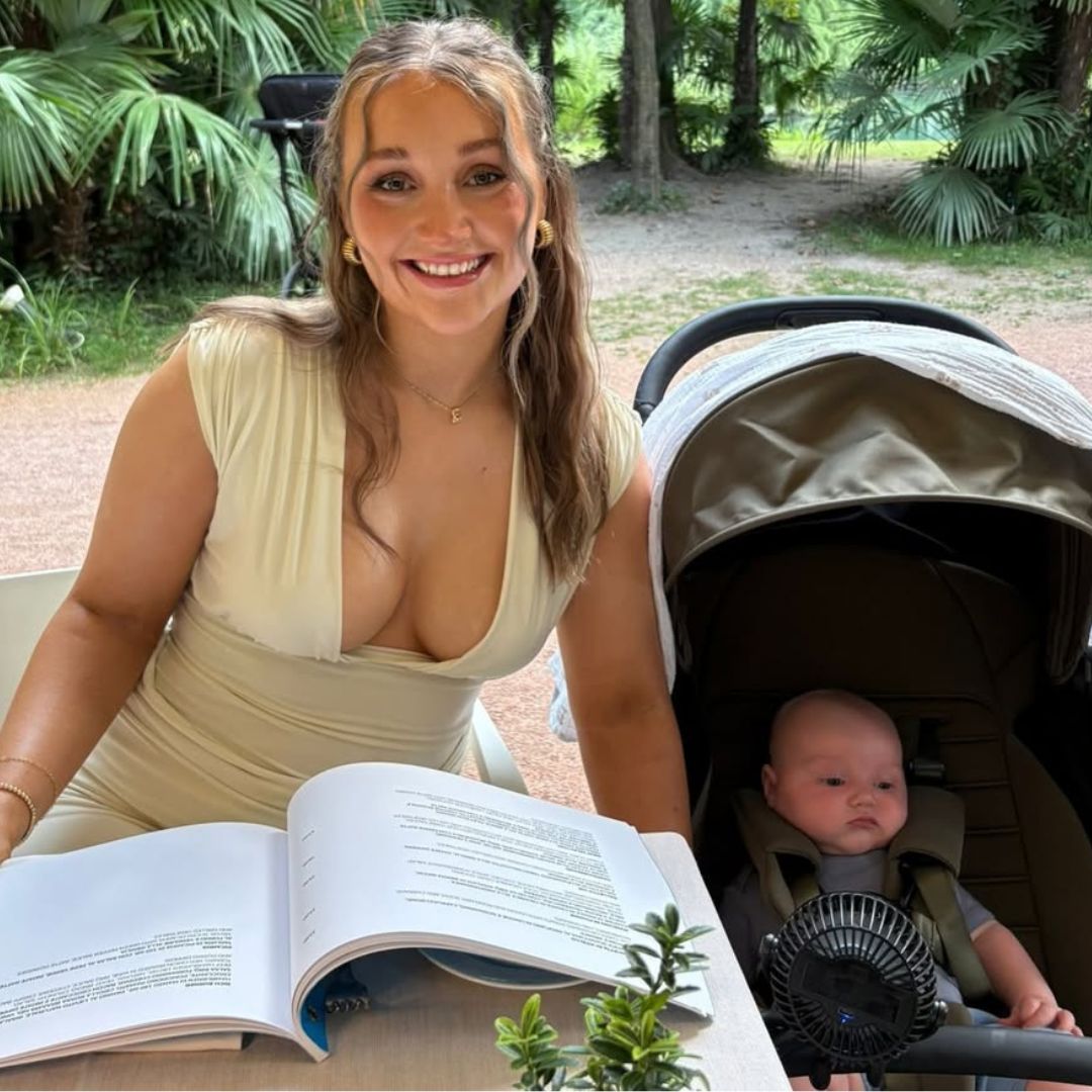 Elaine Porter and her baby