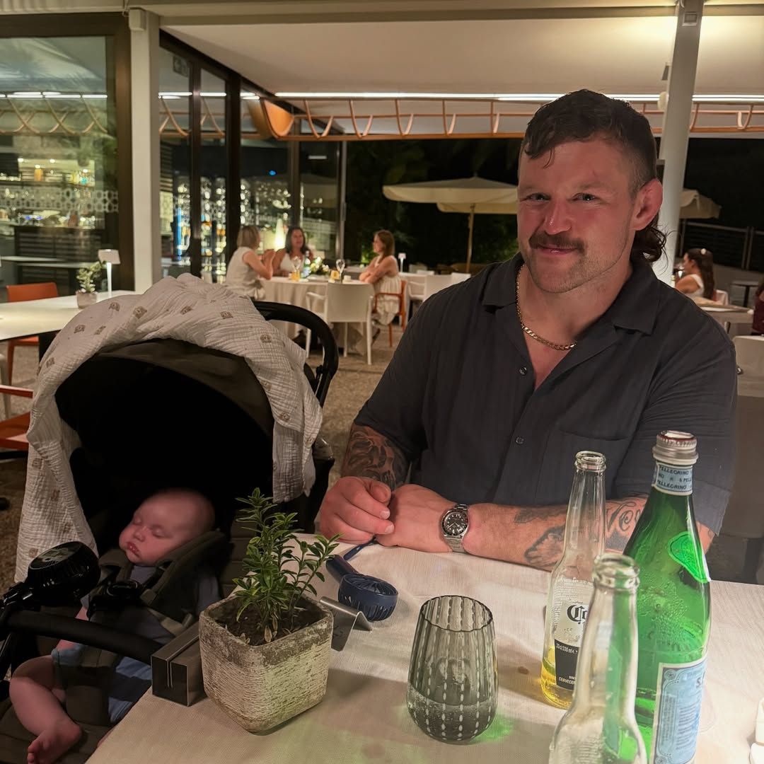 Andrew Porter and his baby