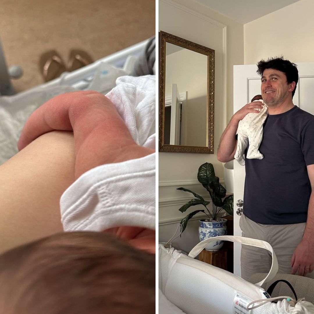 Niamh O'Sullivan's husband with their baby girl Isabelle