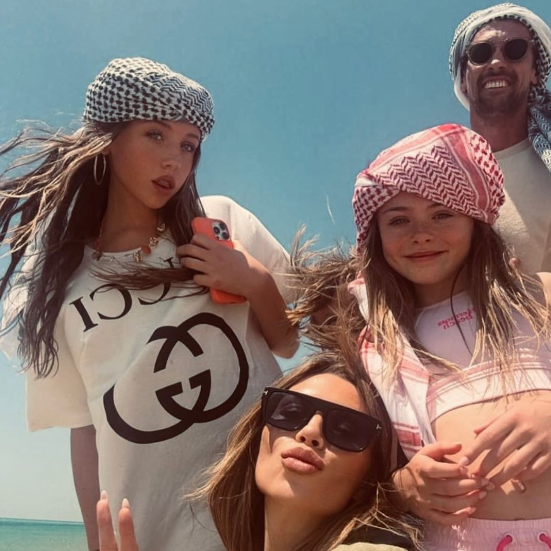 Abbey Clancy, Peter Crouch and their daughters Sophia and Liberty
