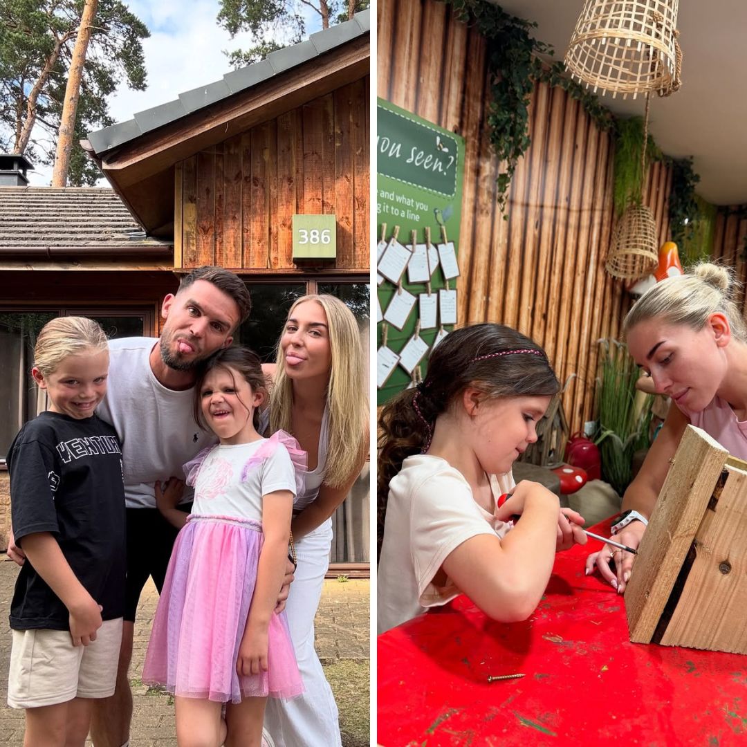 Gaz Beadle and his kids and girlfriend at Center Parcs Woburn