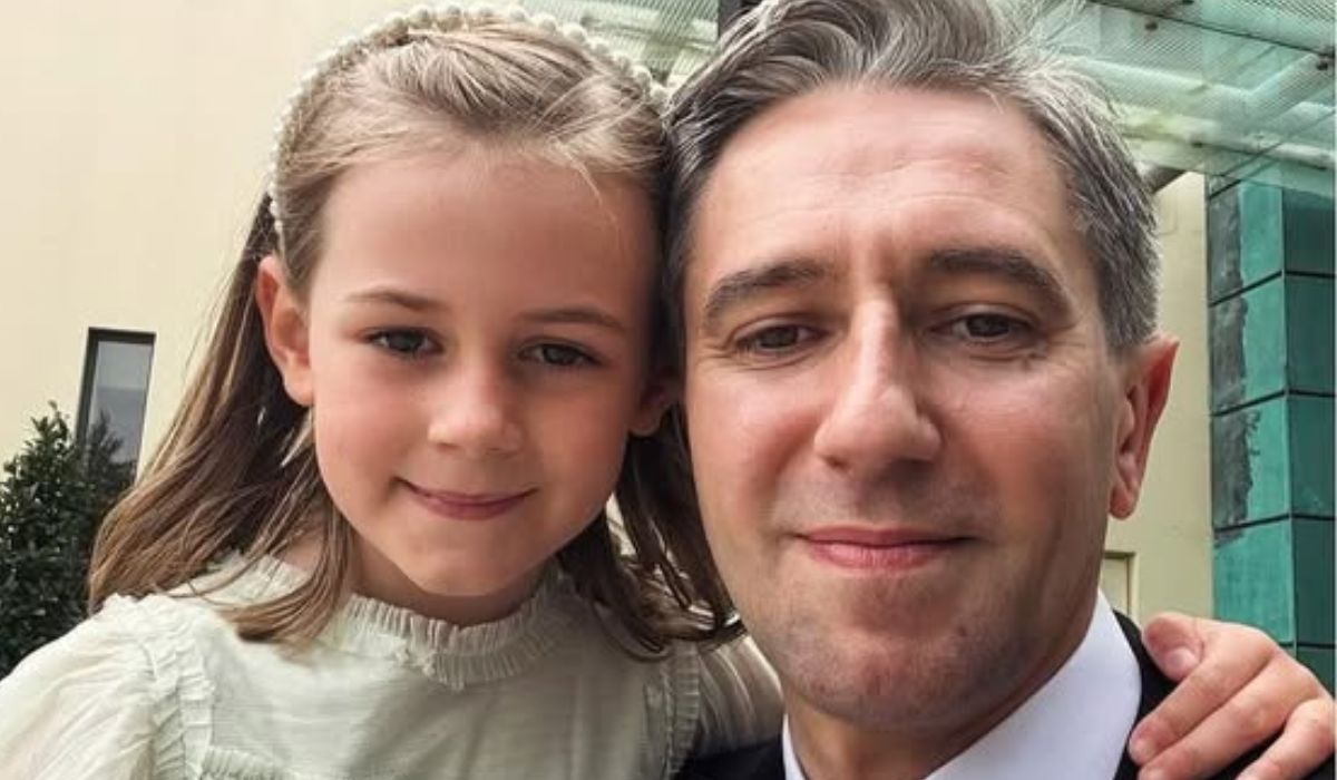 Simon Harris and his daughter