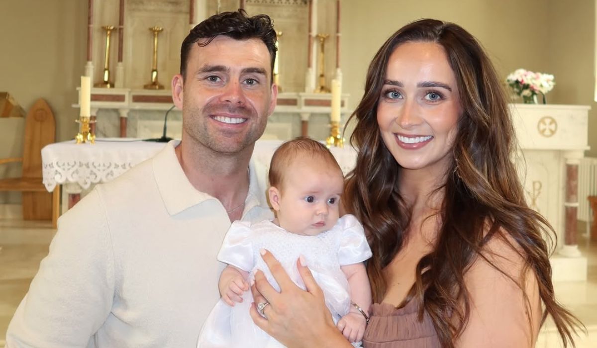 GAA Star Darren McCurry And Wife Ria at baby Renn's christening