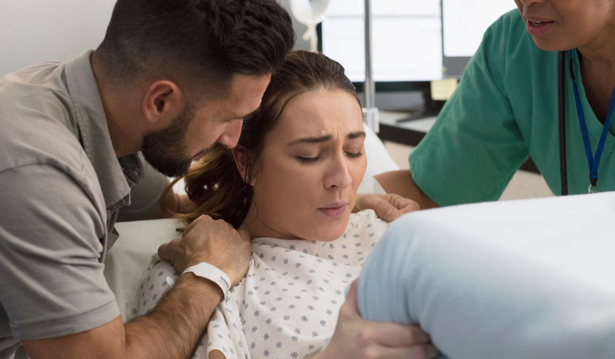 Woman in labour