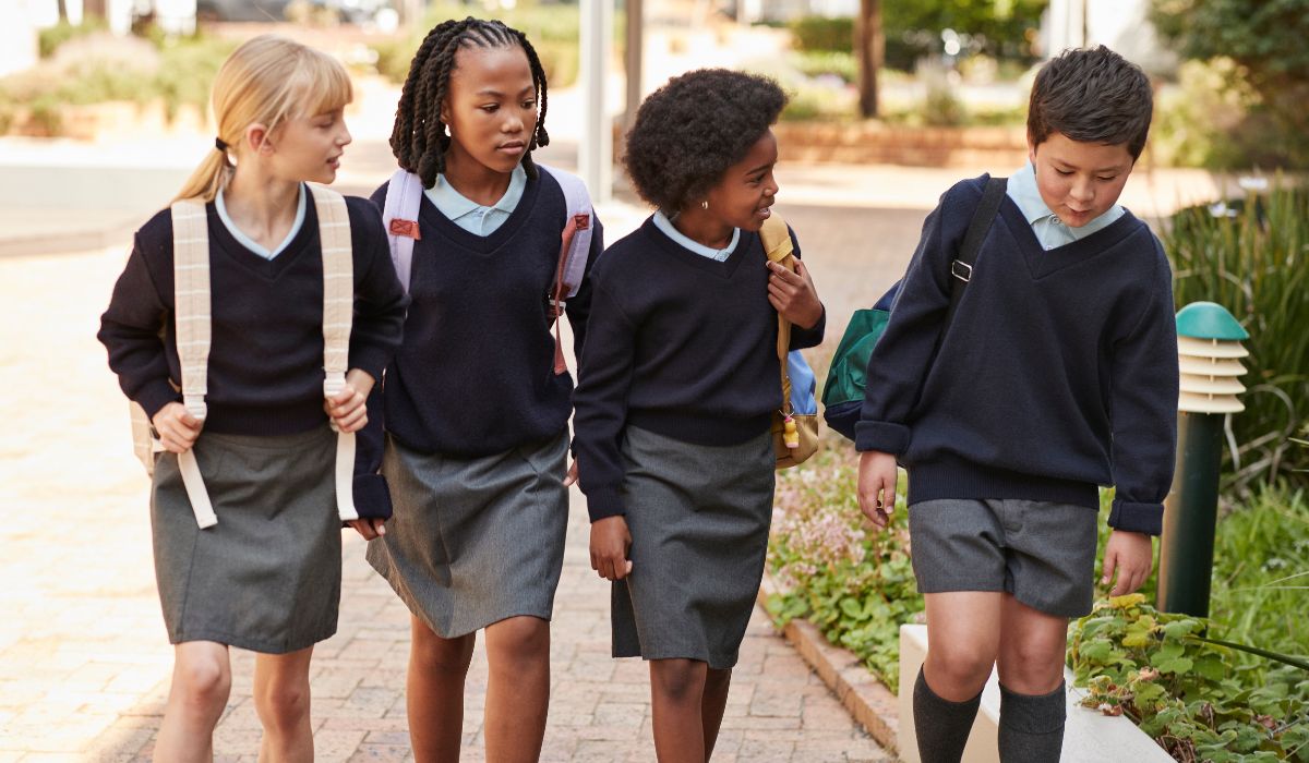 Back to school children