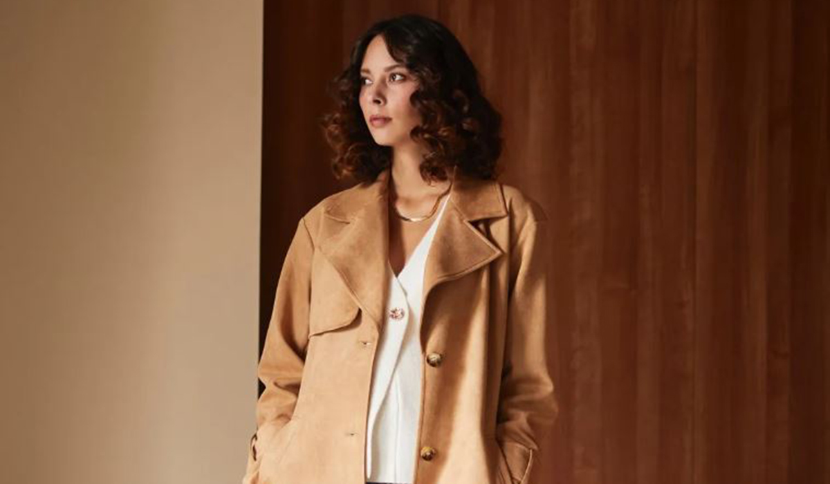 Gallery Suedette Trench Coat (€50). Pic: Dunnes Stores