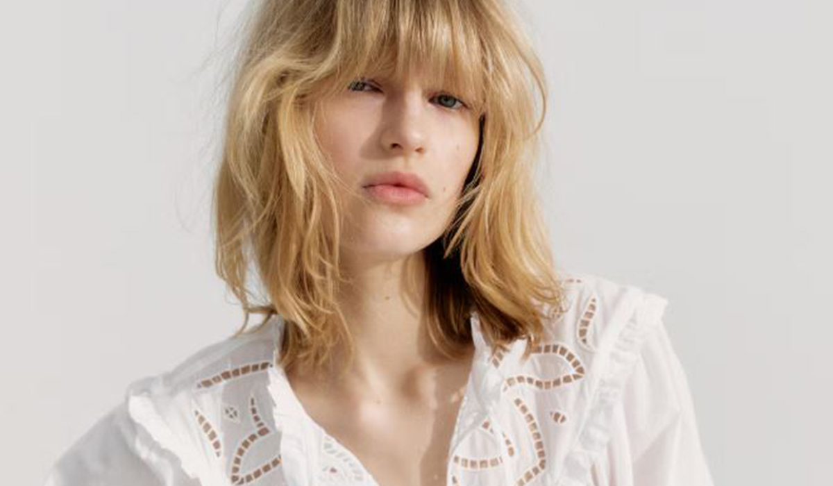 Broderie anglaise-detail blouse (€24.99). Pic: H&M