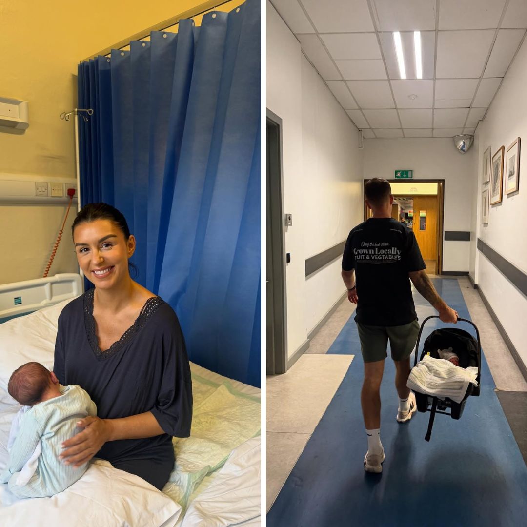 Terrie McEvoy in hospital with her newborn boy