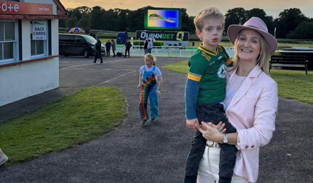 Helen McEntee and her son