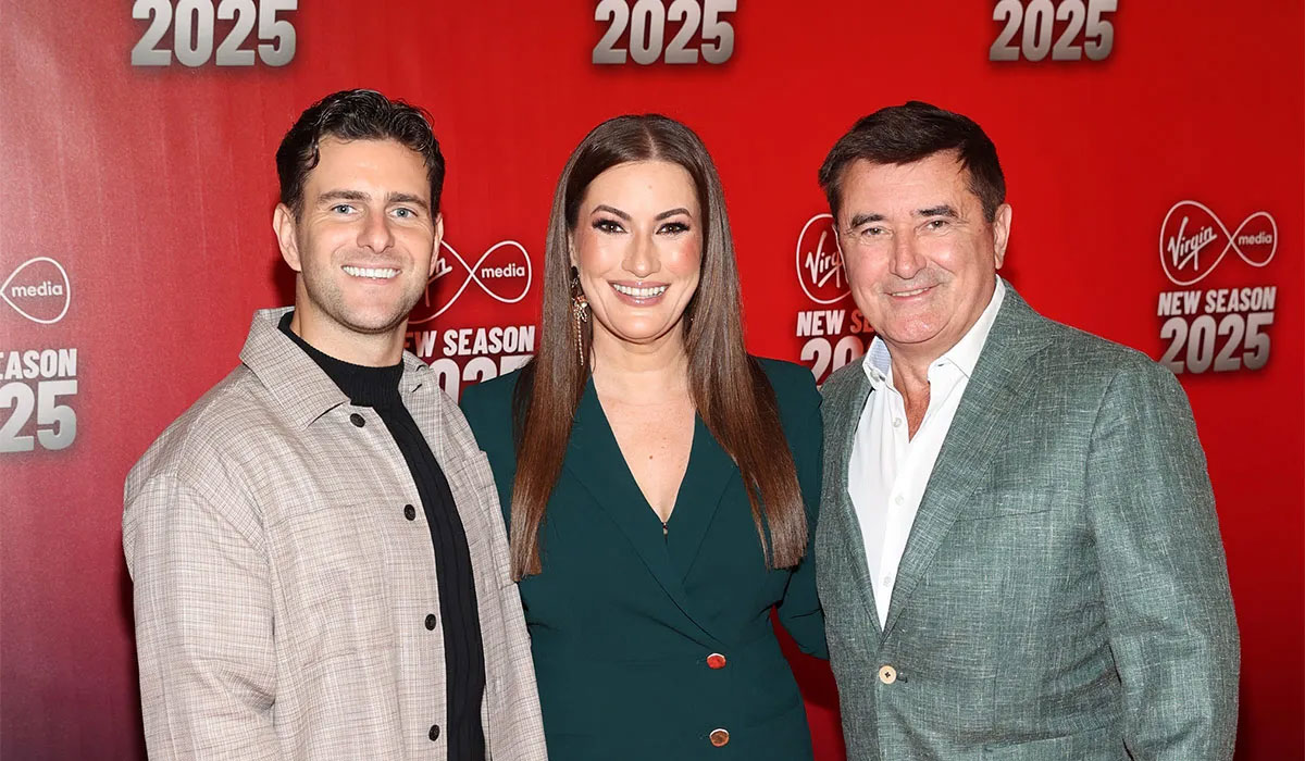Eric Roberts, Elaine Crowley and Martin King at the Virgin Media Television new season schedule launch at The Stella Cinema in Dublin. Pic: Brian McEvoy