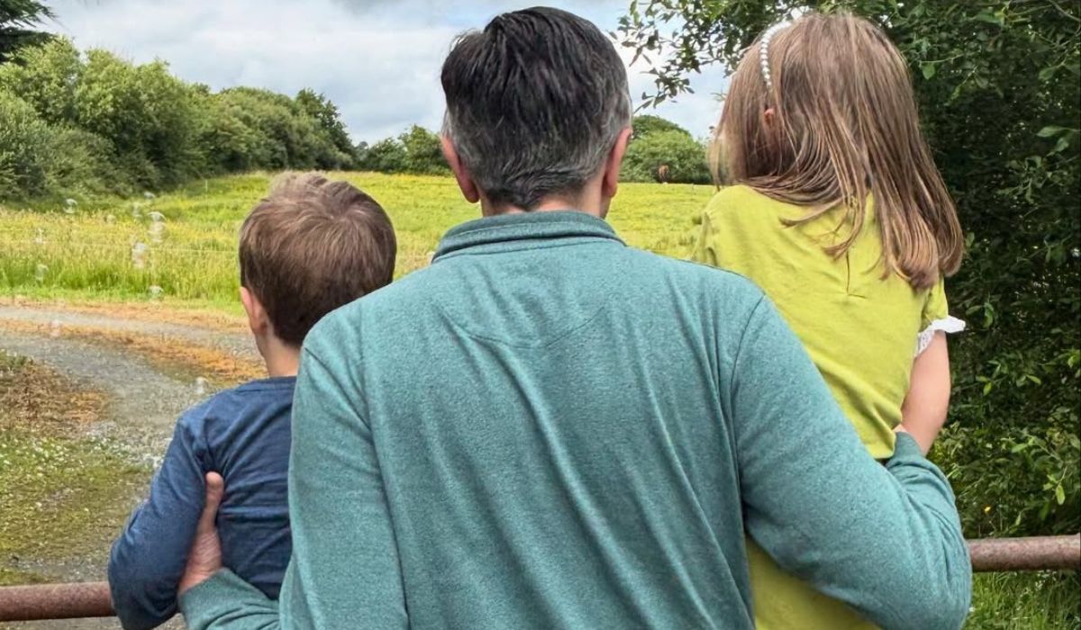 Simon Harris and his children