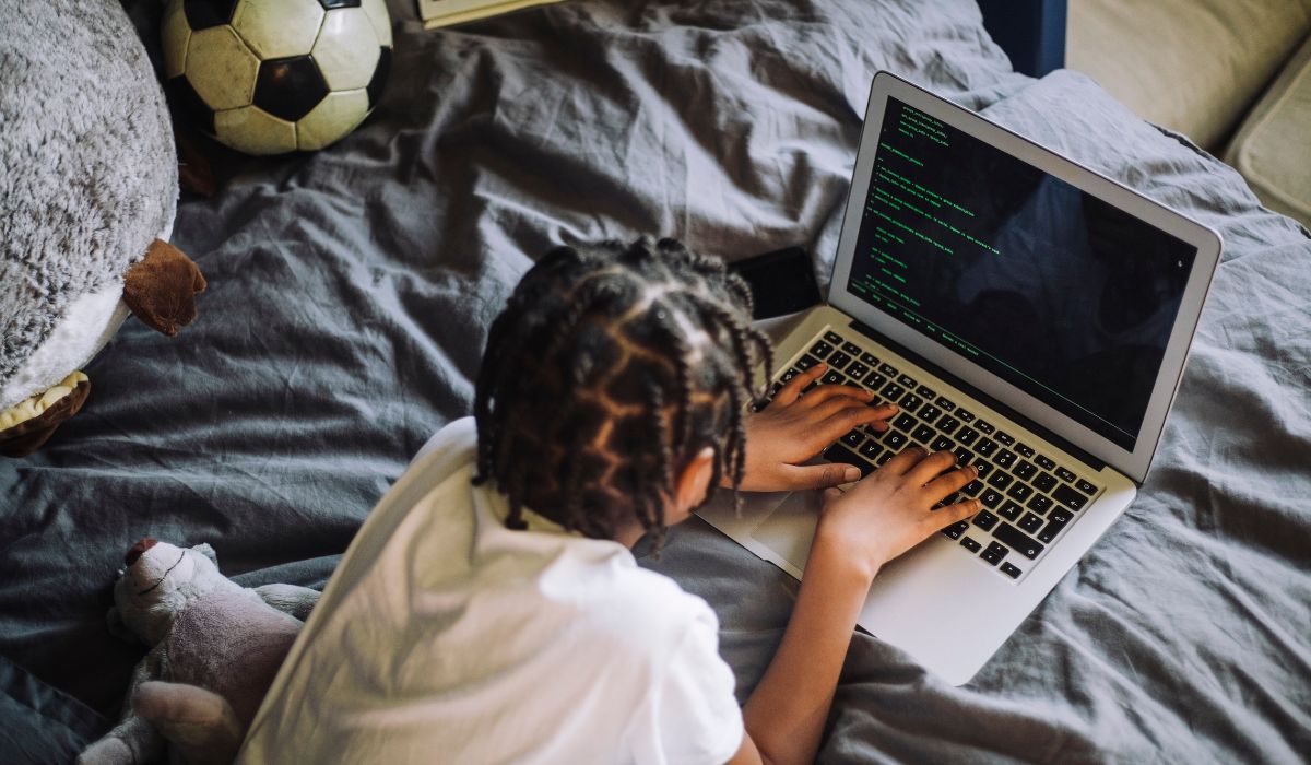 Child on a laptop