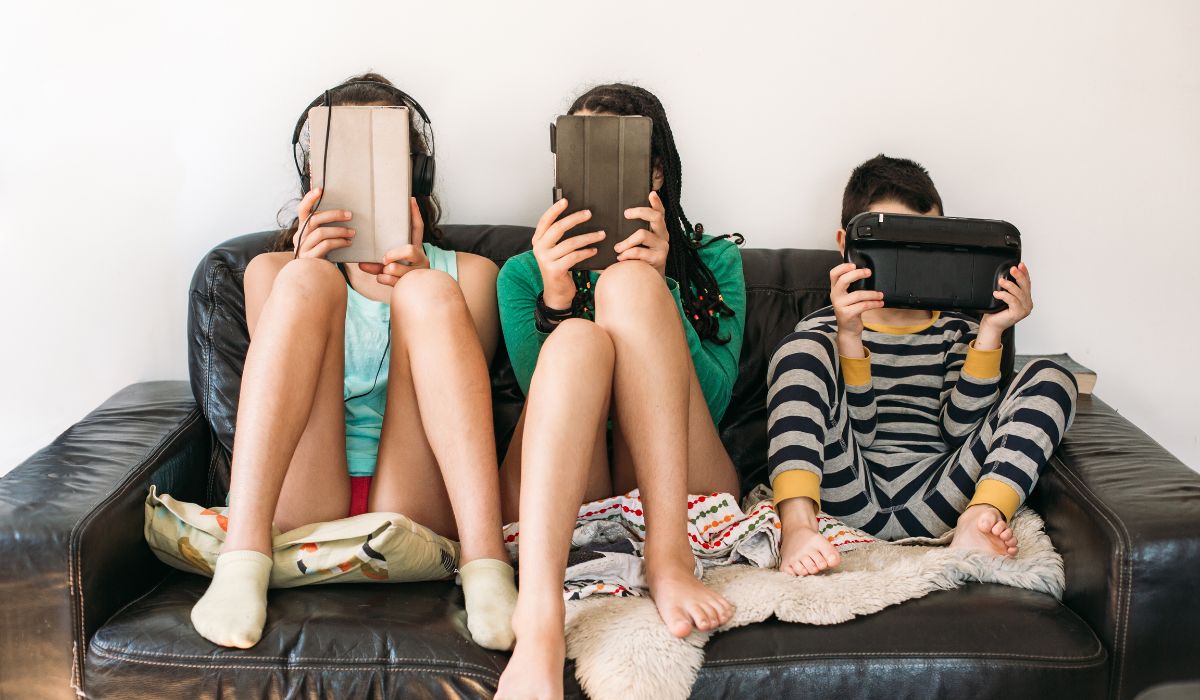 Children using screens
