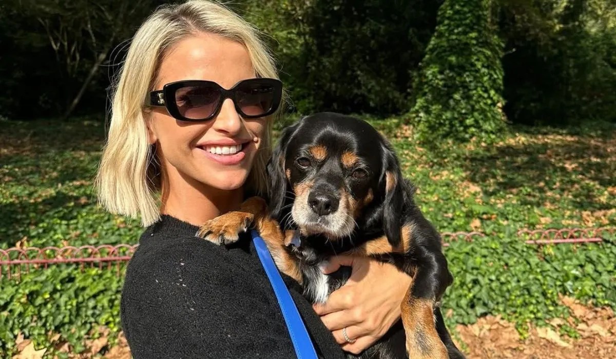 Vogue Williams and dog Winston