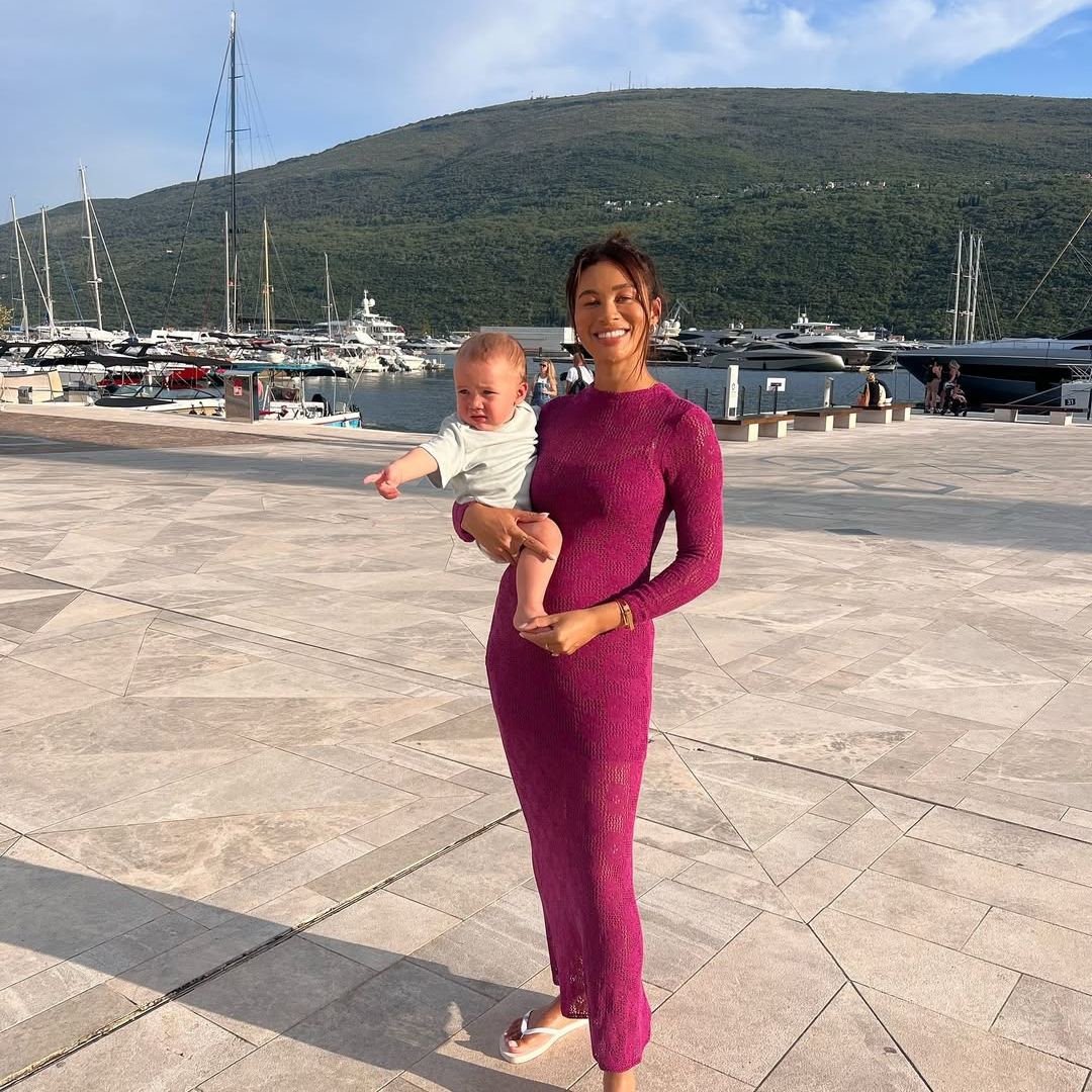 Montana Brown and her child