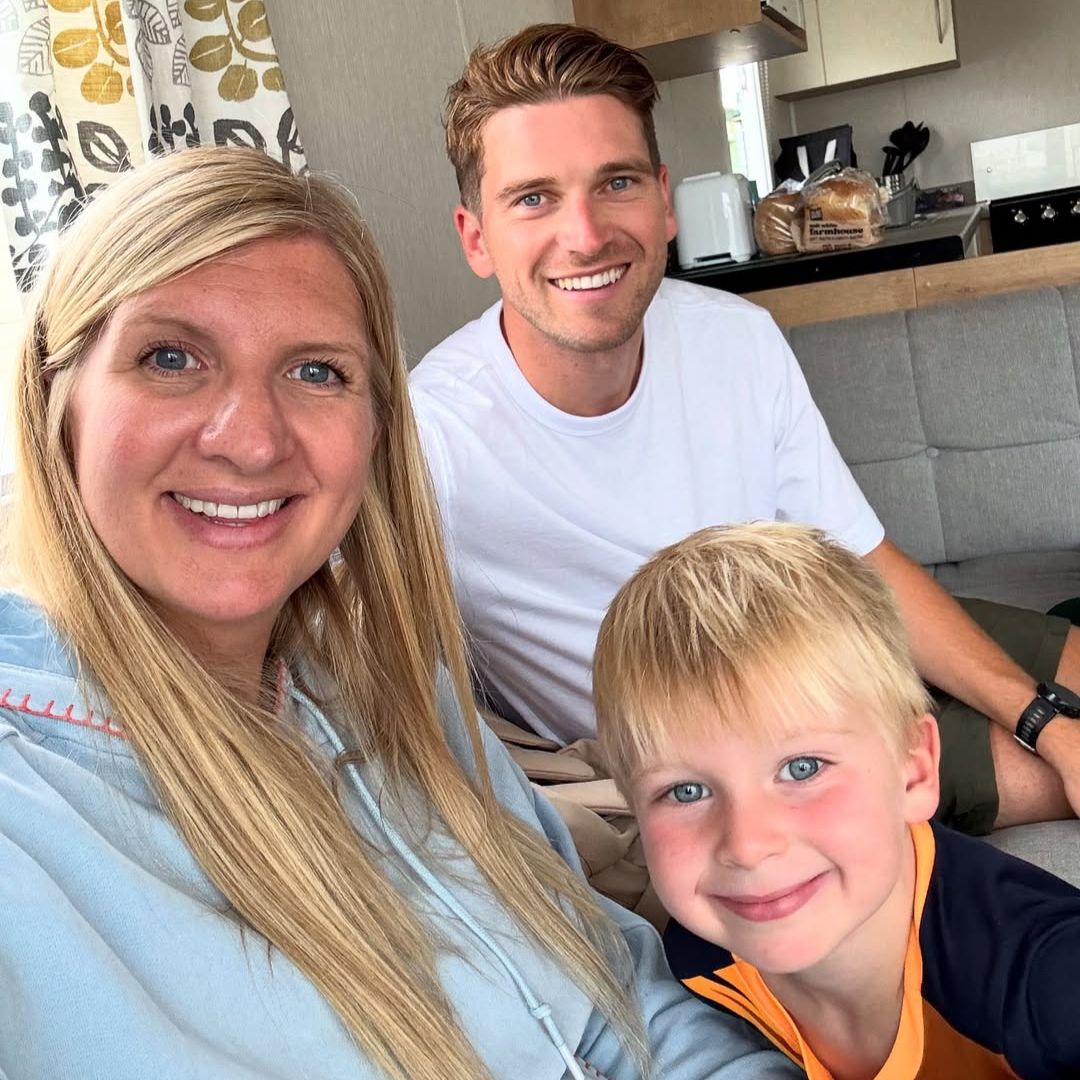 Rebecca Adlington, her husband and her son
