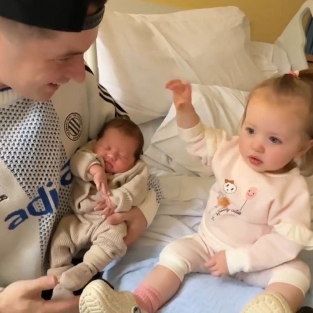 Tadhg Fleming, daughter Rae and baby Flo