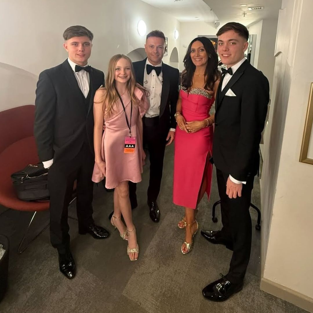 Nicky Byrne and his family at Royal Albert Hall in London
