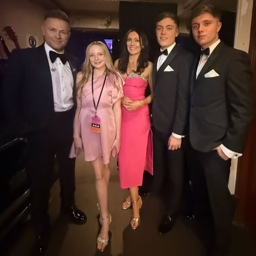 Nicky Byrne and his family