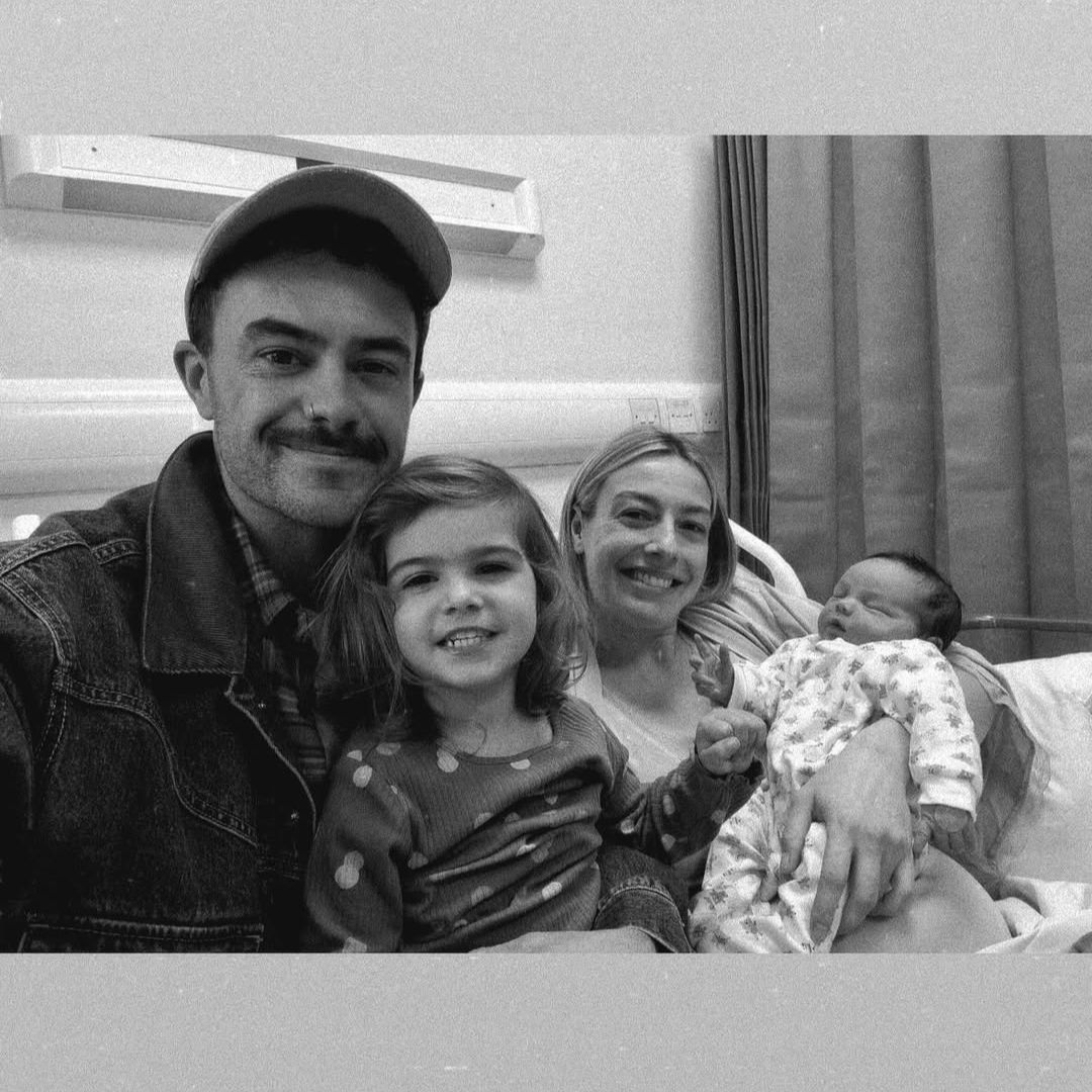 Bláthnaid Treacy and her family in hospital.