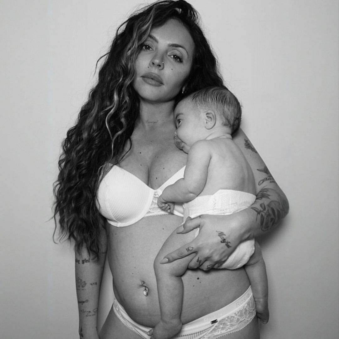Jesy Nelson with her daughters