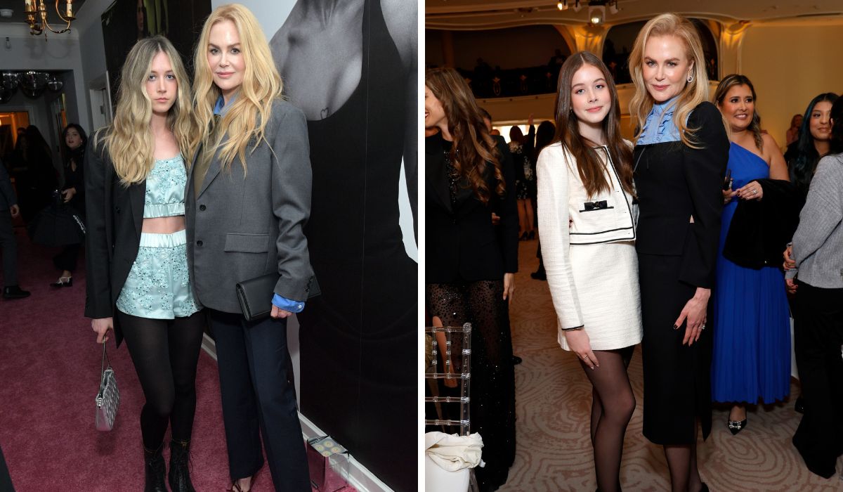 Nicole Kidman with her daughters Sunday Rose and Faith Margaret