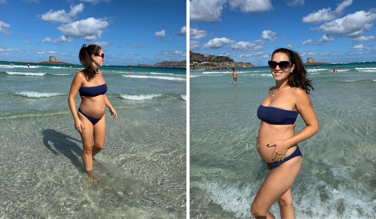 Síomha Ní Ruairc in a bikini in Sardinia