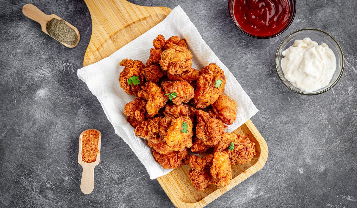 Homemade popcorn chicken