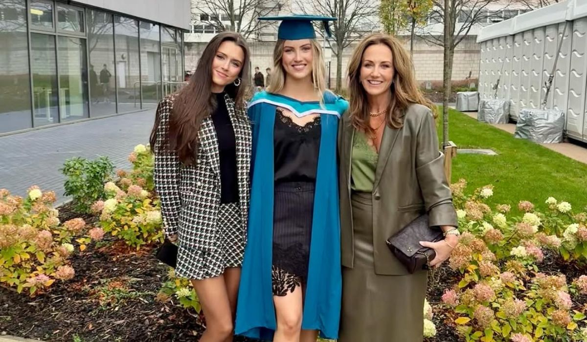 Lorraine Keane and her daughters at graduation