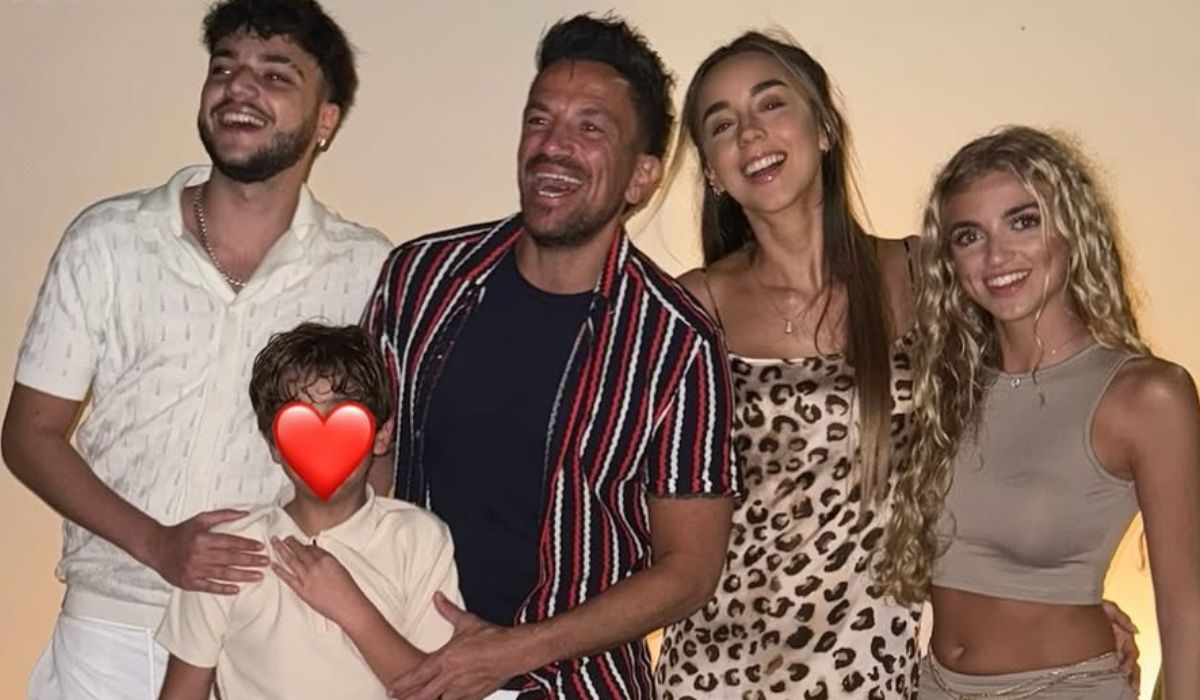 Peter Andre and his wife Emily and three kids