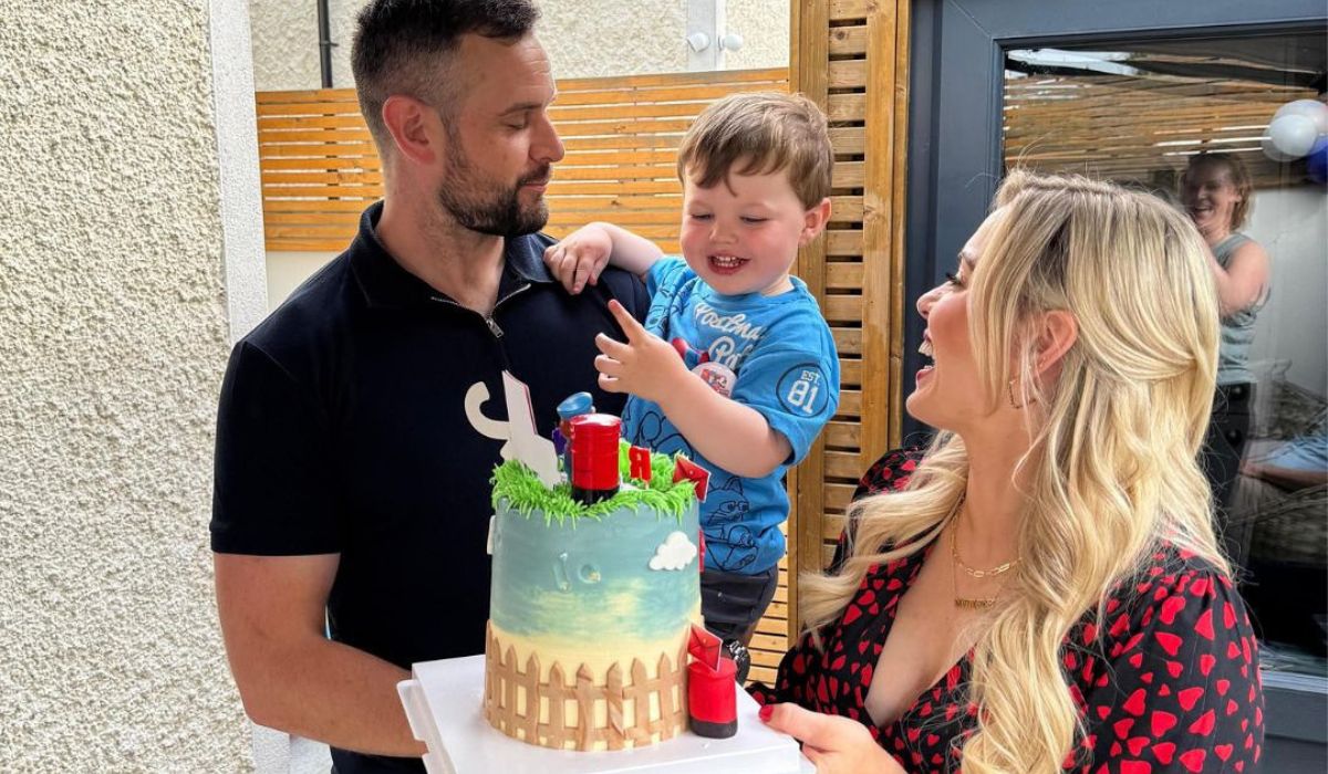 Anna Geary her husband and son