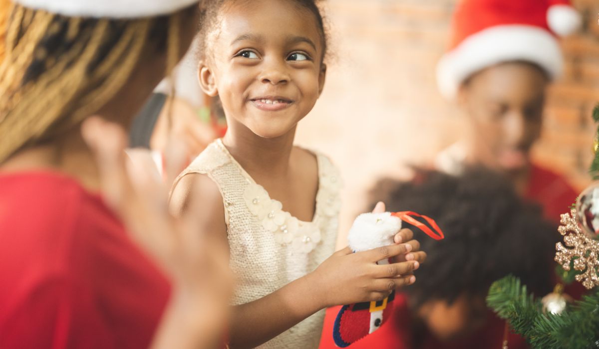Children at Christmas party