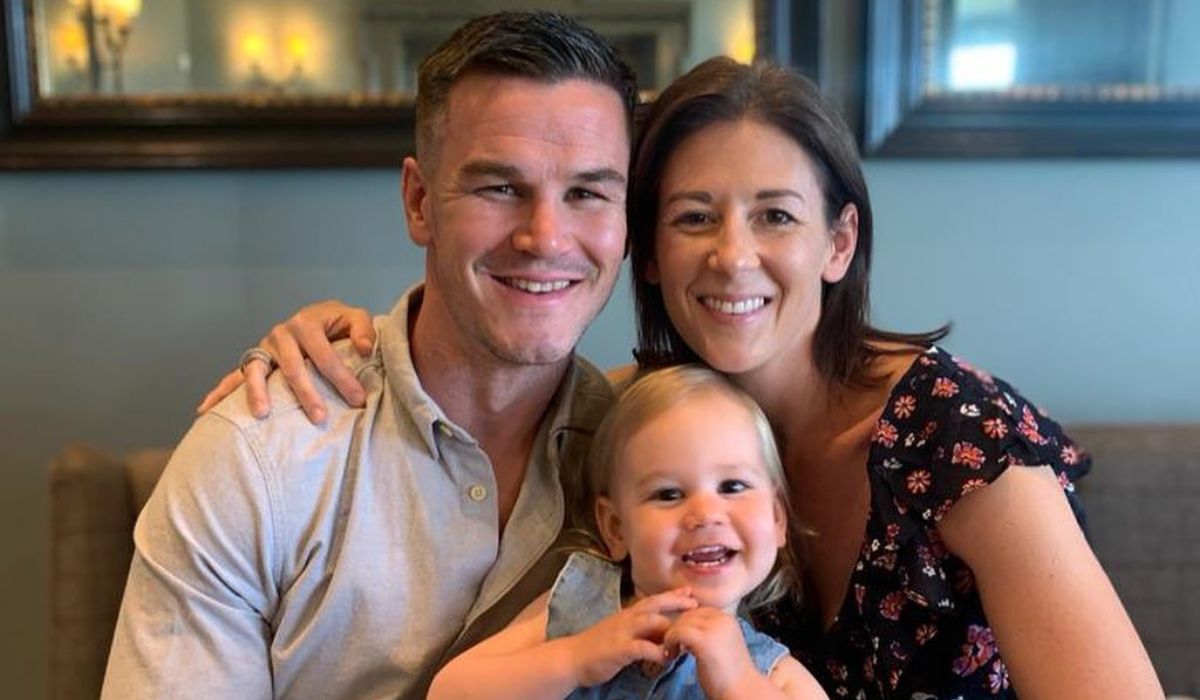 Johnny Sexton and his wife