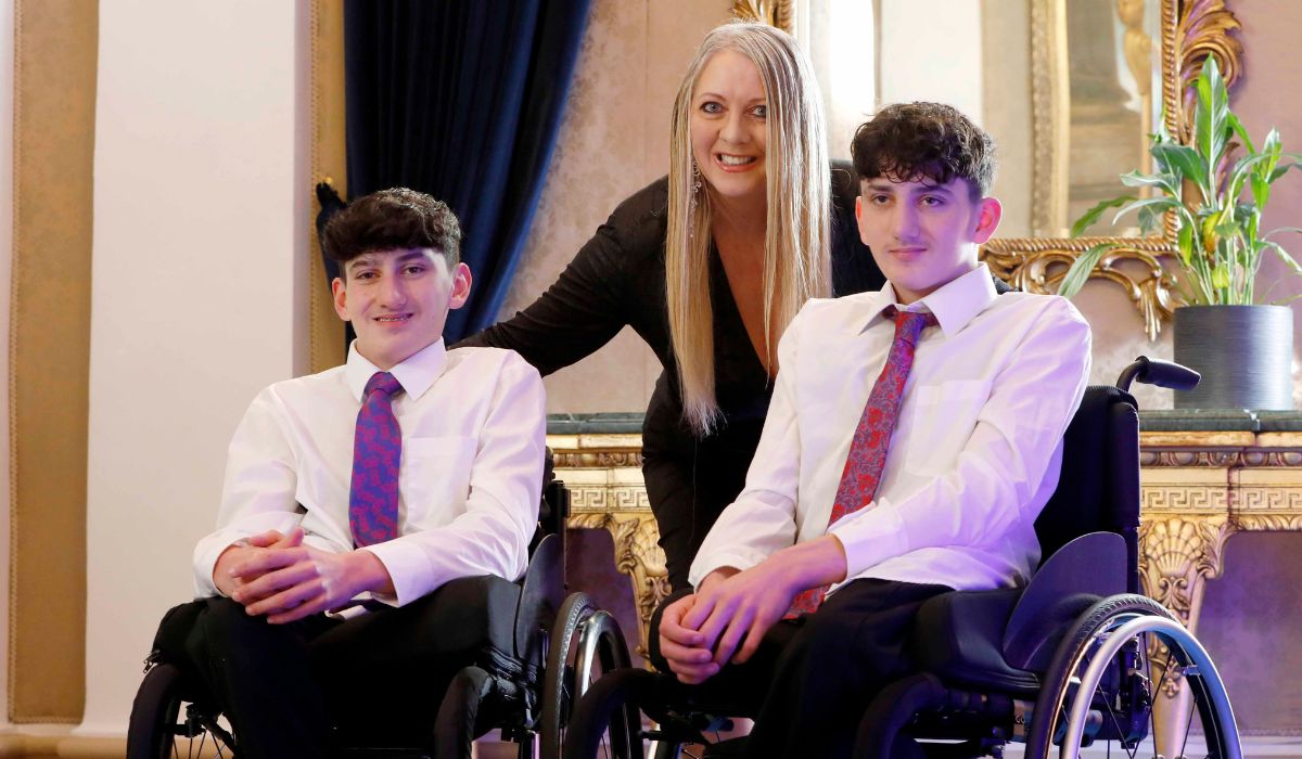 Angie Benhaffaf from Carrigtwohill, Co. Cork who cares for twin sons Hassan and Hussein.
