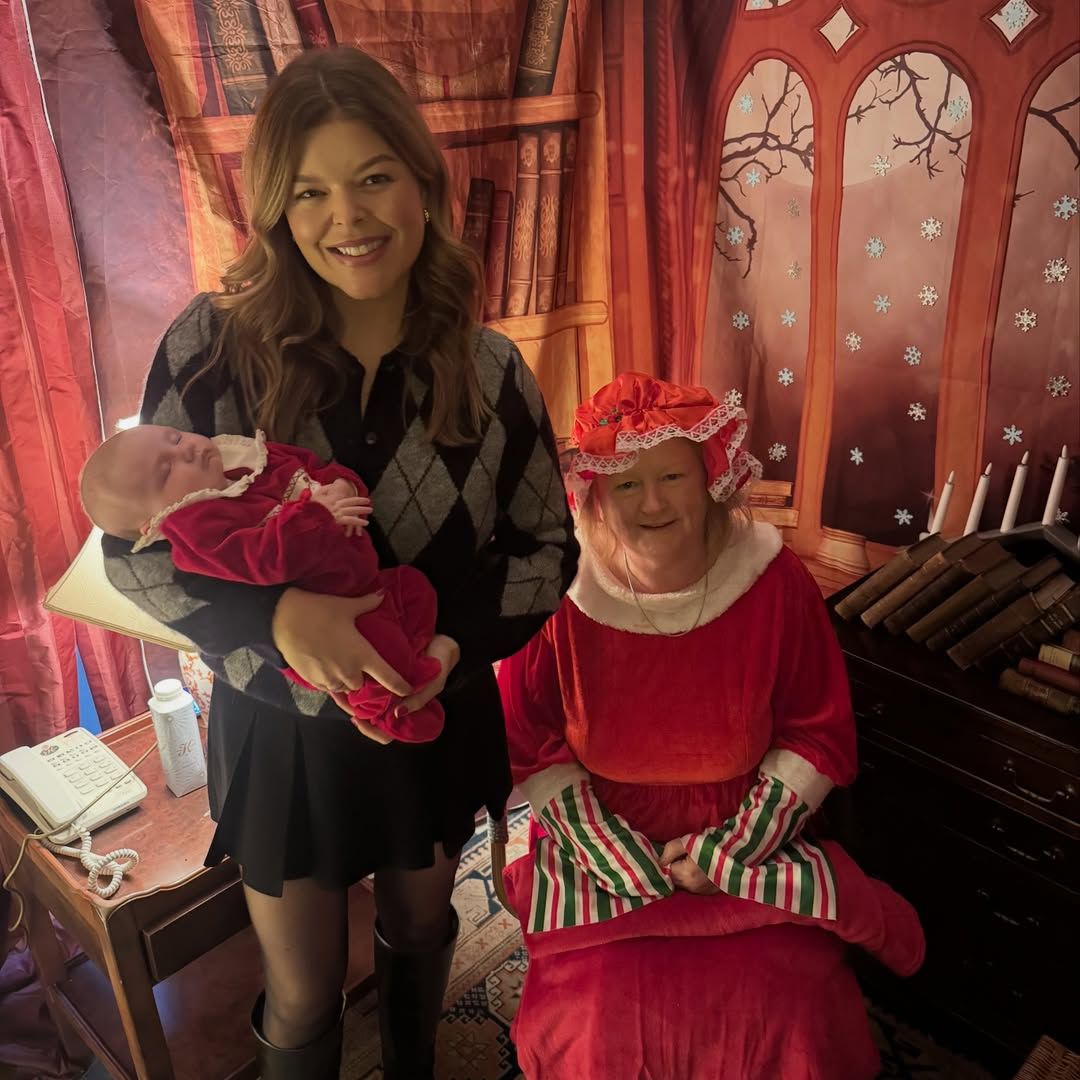 Doireann, her baby Rosie and Mrs Clause