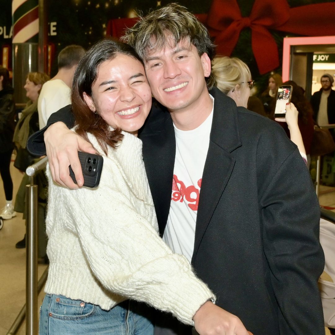 Melissa Aminy 24yrs greeted by Jeffrey Rodriguez 27yrs, Melissa has come over from Madrid. PIC: Seán Dwyer