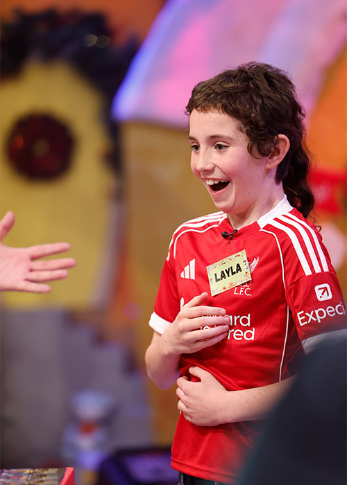 Layla Doyle (11) from Rathangan, Co Kildare, Toy Demonstrator at The Late Late Toy Show 2025. Pic: Andres Poveda